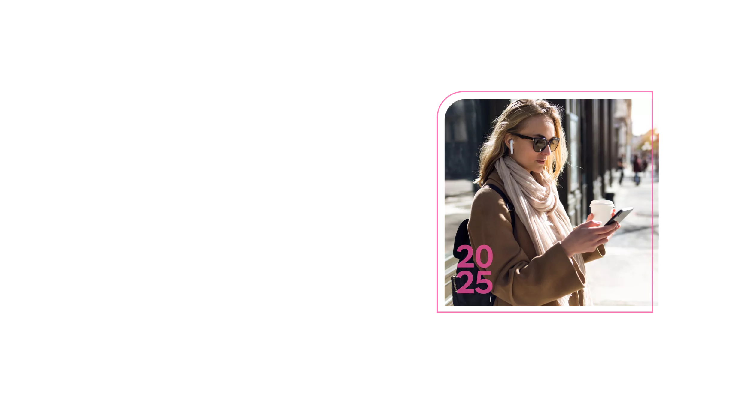 woman on phone in snow